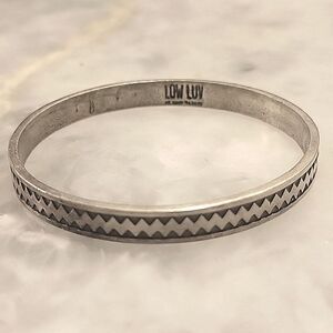 Low Luv Erin Wasson Silver Boho Navajo Native Bangle Bracelet Moto Punk Indie